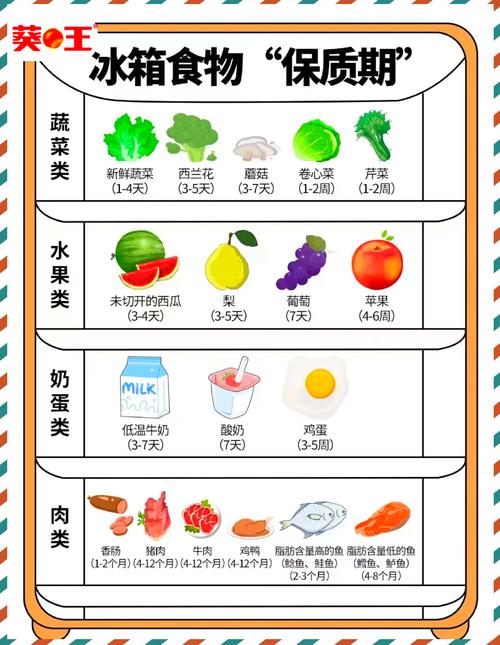 冰箱冷藏室食物保质期参考