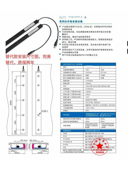 电梯光幕传感器的红外线矩阵