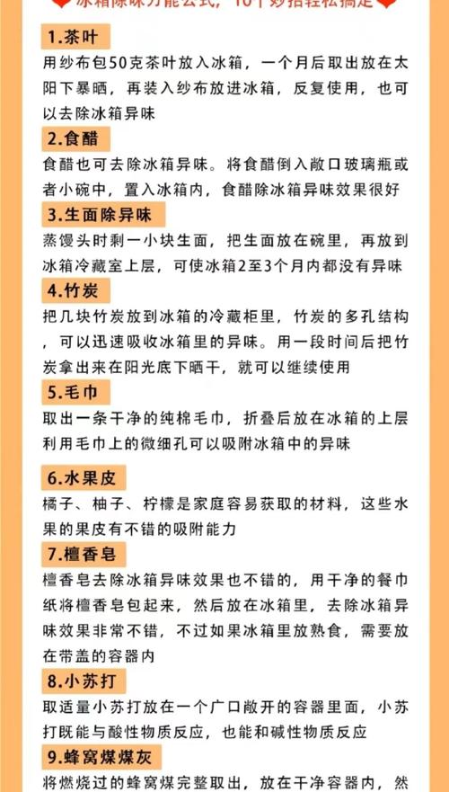 冰箱除异味的小妙招