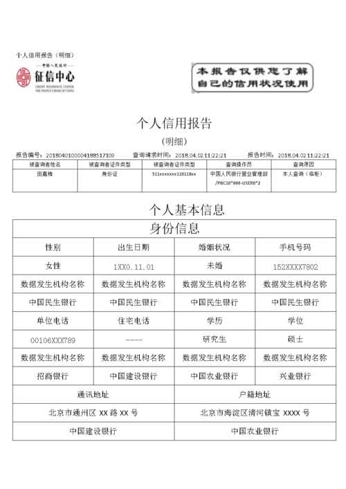 个人信用报告的重要性