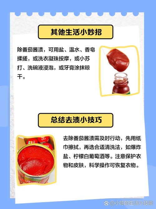 如何去除衣服上的番茄酱渍？