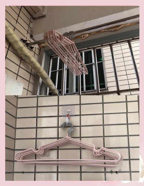 旧衣架改造成浴室置物架，方便又整洁
