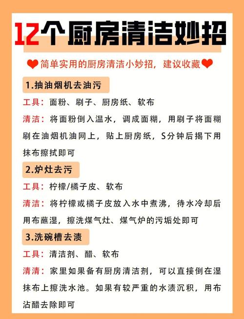 快速去除油污，厨房清洁小妙招