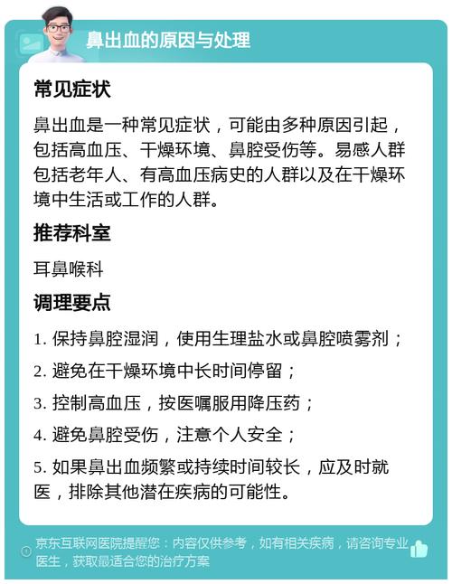 鼻出血血压控制?高血压患者注意